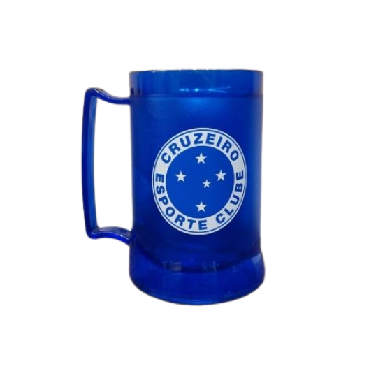 Caneca Gel PC Azul Escudo - Cruzeiro Esporte Clube - Produto Licenciado