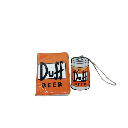 Kit viagem Duff Beer - Capa passaporte e Tag de Mala