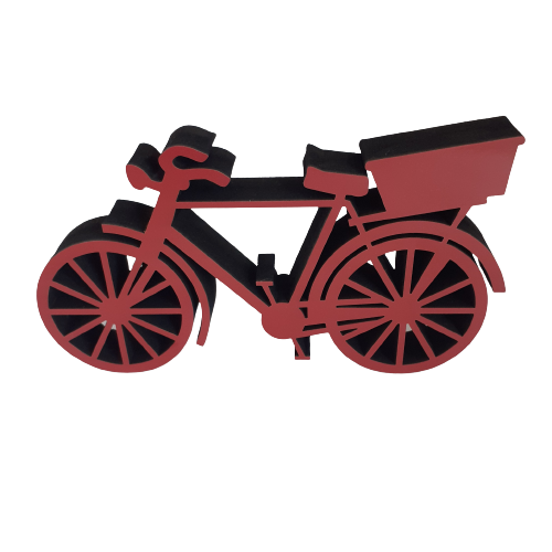 Bicicleta MDF vermelha