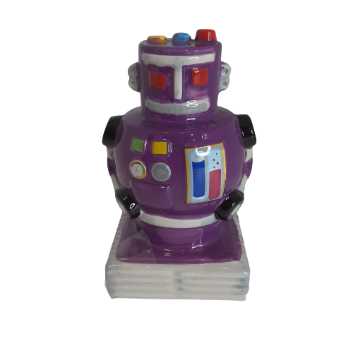 Cofre Cerâmica Robot roxo