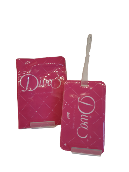 Kit viagem DIVA - Capa passaporte e Tag de mala