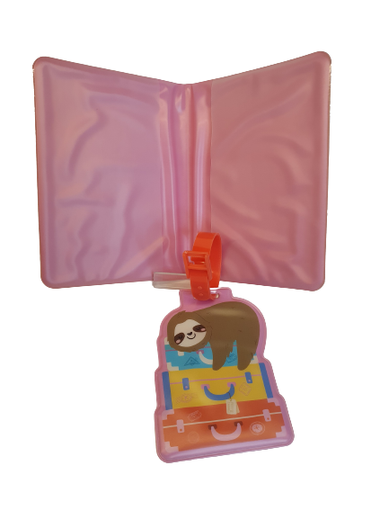 Kit Viagem Preguiça - Capa de passaporte e Tag de Mala