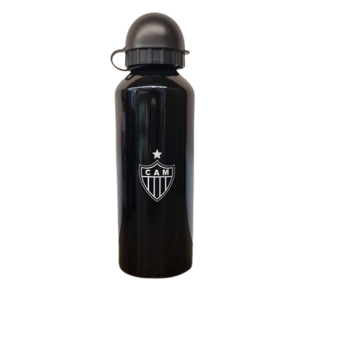 Squeeze preta metal 500ml escudo/ galo volpi Atlético Produto Licenciado