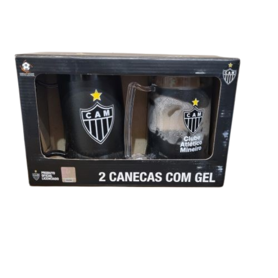 Caneca Gel Dupla 400ml Atlético - Produto licenciado