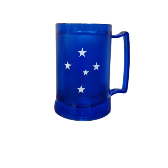 Caneca Gel PC Azul Escudo - Cruzeiro Esporte Clube - Produto Licenciado