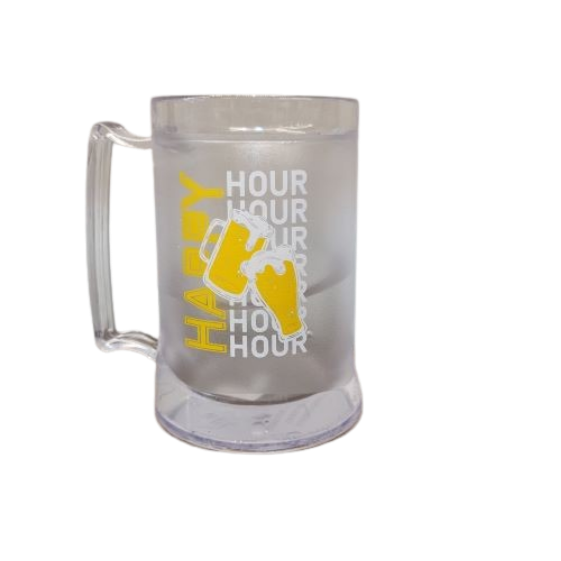Caneca Gel Incolor - Happy Hour 400ml