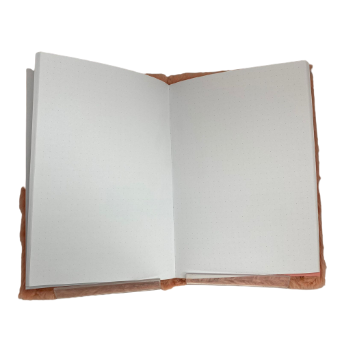 Caderno de plush  Laranja com  Onça com 80 folhas